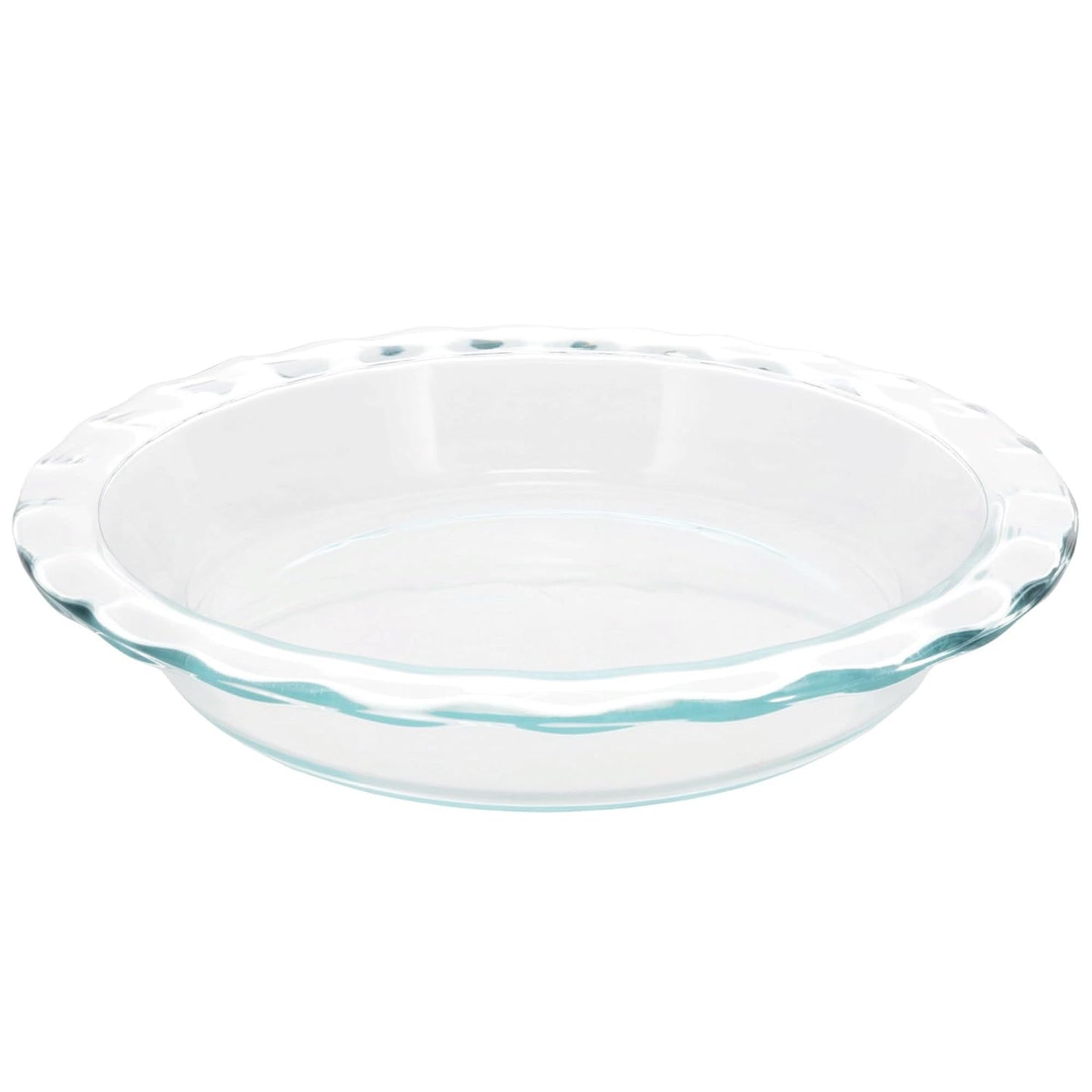 Clear Fluted Rim Glass Pie Plate 9.5 in x 1.6 in (24 cm)