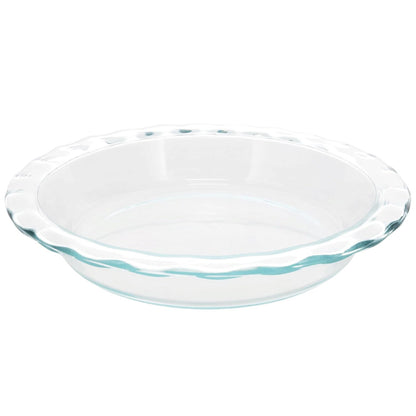 Clear Fluted Rim Glass Pie Plate 9.5 in x 1.6 in (24 cm)