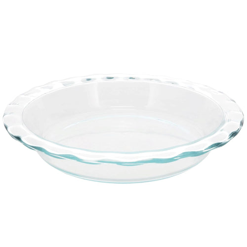 Clear Fluted Rim Glass Pie Plate 9.5 in x 1.6 in (24 cm)
