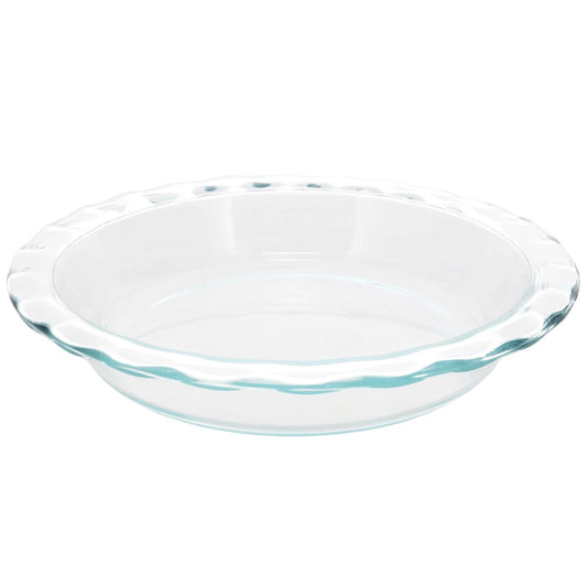 Clear Fluted Rim Glass Pie Plate 9.5 in x 1.6 in (24 cm)