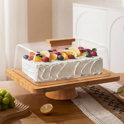 Multifunctional Cake Stand with Acrylic Dome by Crystallea