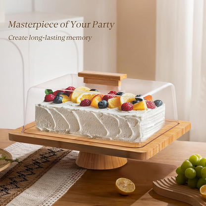 Multifunctional Cake Stand with Acrylic Dome by Crystallea