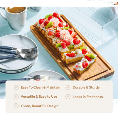 Wood Dessert Stand with Lid By Crystallea