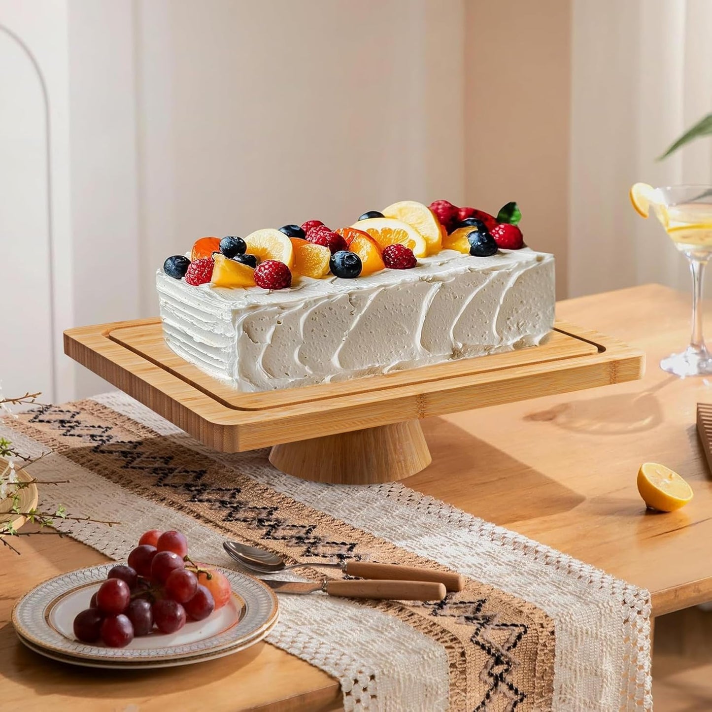 Multifunctional Cake Stand with Acrylic Dome by Crystallea