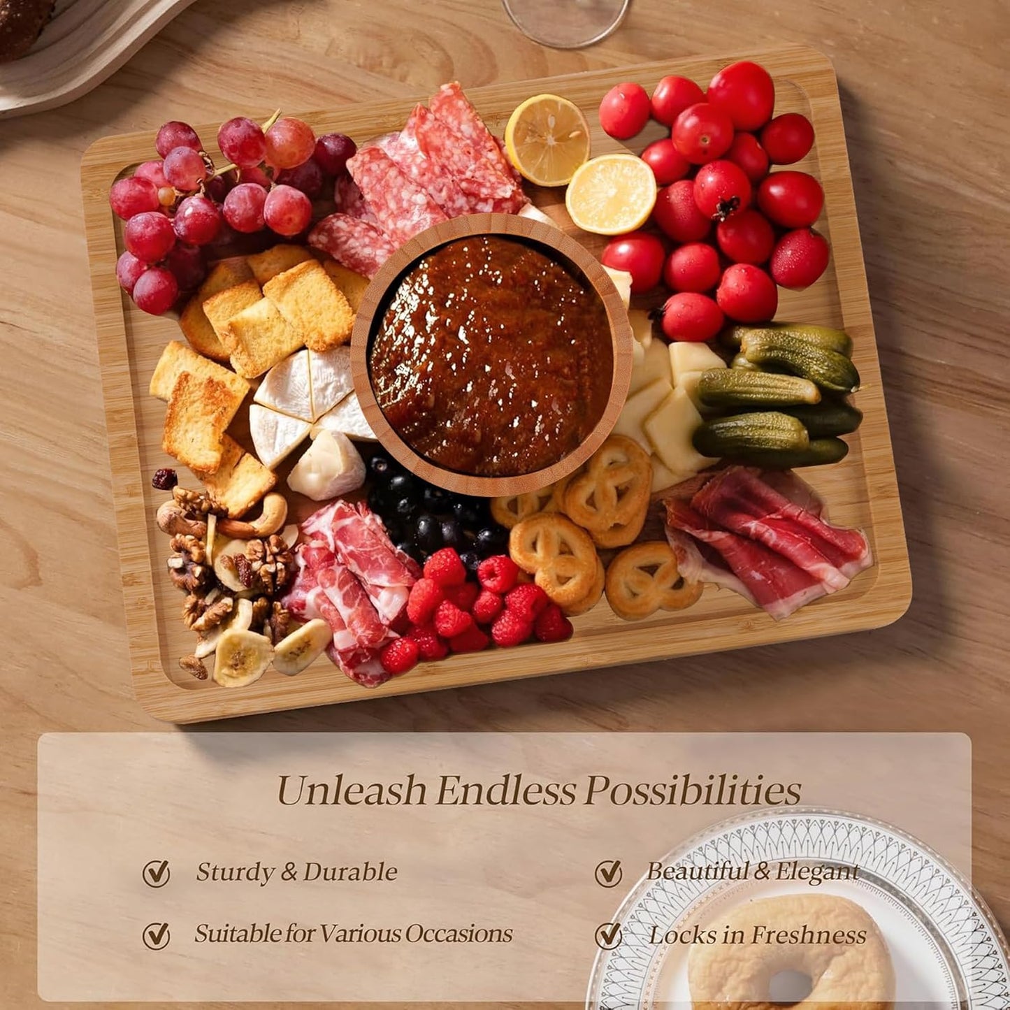 Multifunctional Cake Stand with Acrylic Dome by Crystallea